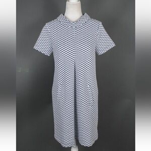 Navy White Mod Dress Tyler Boe S NEW Spring Shift Vintage Crew Jackie O 60's